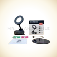 Foldable Adjustable Vacuum Magnetic Phone Holder for Car, Strongest Suction Cup Phone Mount Holder 360 Degree Rotation