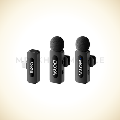BY-MW3 Ultracompact 2.4GHz Wireless Microphone System Next-Gen Dual-Channel Wireless Microphone