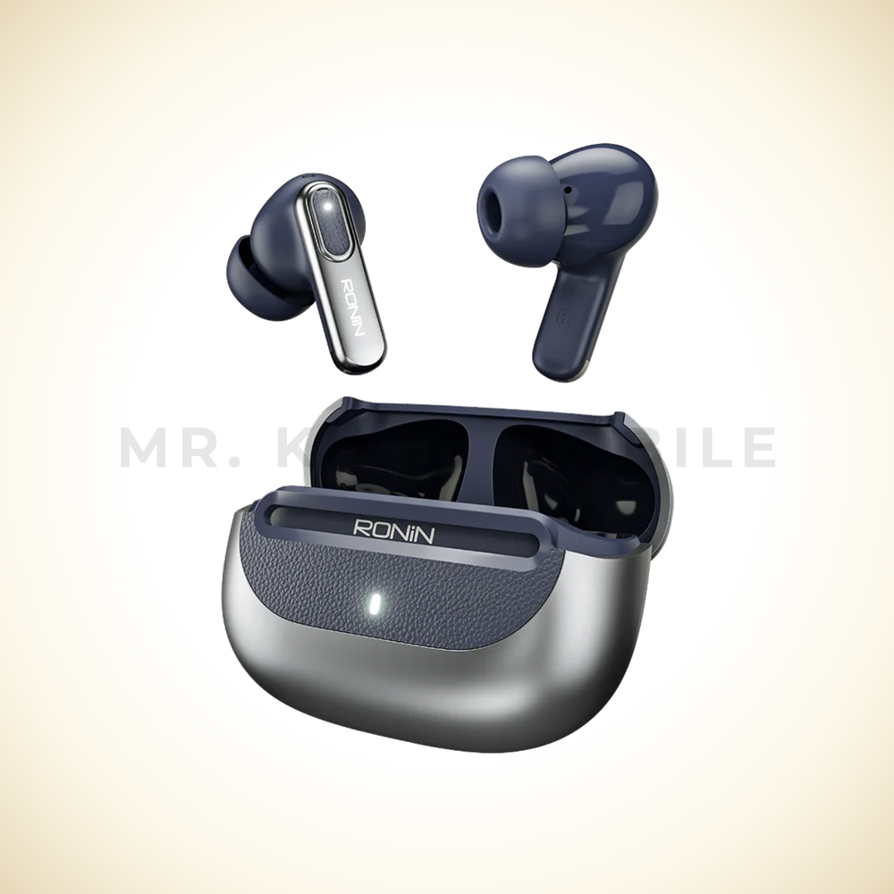 Software Based Earbuds Nox | R-7080 Nox Earbuds  Leather Finish Earbuds | Dual Connectivity | ENC & ANC | Quad Mic