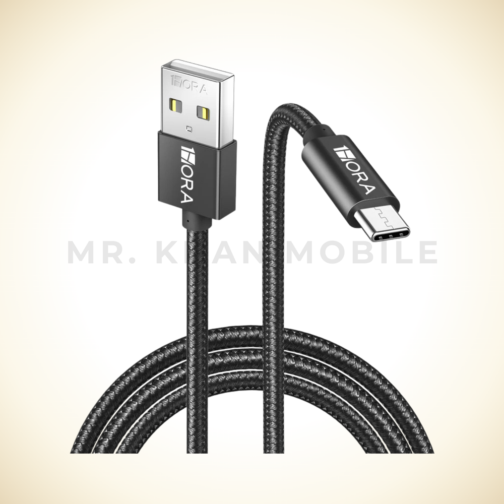 1HORA V8 Series 2.4A Braided USB to Type-C Cable 1m CAB249