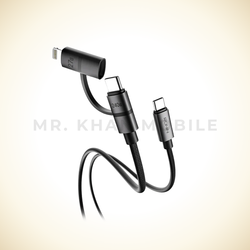 R-2020 - 2 In 1 Cable XCEED 2 In 1 Cable  240W Type-C Charge, 27W Charging iPhone